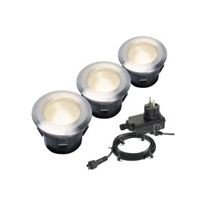Garden Lights, 12V Einbaustrahler - Larch 3er Set, 3W, warmweiß, IP67 Garden Lights, 12V Einbaustrahler - Larch 3er Set, 3W, warmweiß, IP67