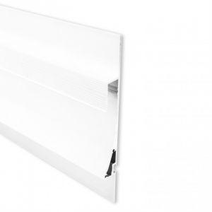 Weißes Aluminium LED Trockenbau Wand Profil, indirekt, diffuse Abdeckung, 8,49 x 1,15cm Weißes Aluminium LED Trockenbau Wand Profil, indirekt, diffuse Abdeckung, 8,49 x 1,15cm