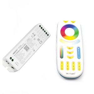LED Funk Controller Set - 4 Zonen - 5 Kanal - RGB+CCT - Fernbedienung (2,4 GHz) LED Funk Controller Set - 4 Zonen - 5 Kanal - RGB+CCT - Fernbedienung (2,4 GHz)