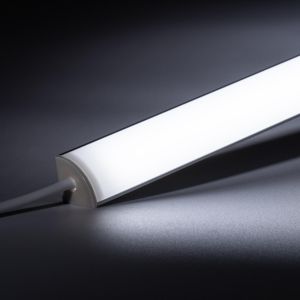 24V wasserfeste Aluminium LED Eck Leiste rund – weiß – diffus - IP65 24V wasserfeste Aluminium LED Eck Leiste rund – weiß – diffus - IP65