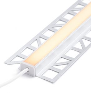 24V wasserfeste Fliesen LED Leiste - T-Profil - COB - Neutralweiß - diffuse Abdeckung - IP65 24V wasserfeste Fliesen LED Leiste - T-Profil - COB - Neutralweiß - diffuse Abdeckung - IP65