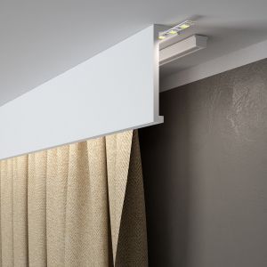 Mardom Decor, LED Stuckleiste, Gardinenleiste, indirekt, 12 x 4 x 200cm Mardom Decor, LED Stuckleiste, Gardinenleiste, indirekt, 12 x 4 x 200cm
