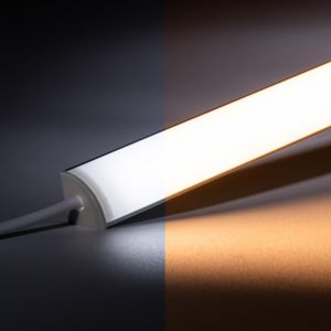 24V wasserfeste Aluminium LED Eck Leiste rund – einstellbare Farbtemperatur – diffus - IP65 24V wasserfeste Aluminium LED Eck Leiste rund – einstellbare Farbtemperatur – diffus - IP65