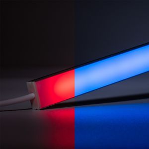 24V Slim-Line Aluminium LED Leiste - COB - RGB + Warmweiß + Weiß - diffuse Abdeckung - bis 3m Länge 24V Slim-Line Aluminium LED Leiste - COB - RGB + Warmweiß + Weiß - diffuse Abdeckung - bis 3m Länge