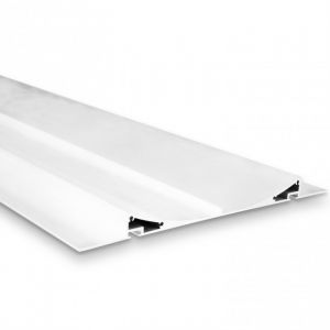 Weißes Aluminium LED Trockenbau Profil, zweiseitig abstrahlend, diffuse Abdeckung, 13,83 x1,35 cm Weißes Aluminium LED Trockenbau Profil, zweiseitig abstrahlend, diffuse Abdeckung, 13,83 x1,35 cm