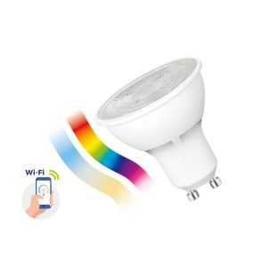 LED Leuchtmittel GU10 4,5W RGBW - CCT - WiFi, BT - dimmbar - SMART LED Leuchtmittel GU10 4,5W RGBW - CCT - WiFi, BT - dimmbar - SMART