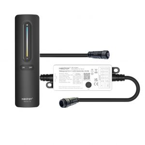 Plug & Play LED Funk Controller Set - 1 Zone - 1/2-Kanal - CCT - Fernbedienung (2,4 GHz) - IP66 Plug & Play LED Funk Controller Set - 1 Zone - 1/2-Kanal - CCT - Fernbedienung (2,4 GHz) - IP66