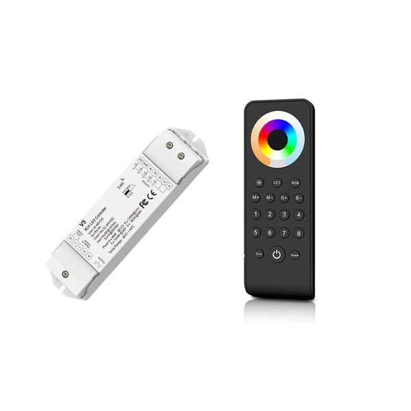 LED Funk Controller Set - 8 Zonen - 5 Kanal - RGB+CCT - Fernbedienung (2,4 GHz)