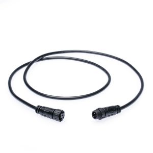 Verlängerungskabel M12 2-polig schwarz wasserfest 100cm IP67 Verlängerungskabel M12 2-polig schwarz wasserfest 100cm IP67